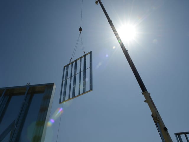 DBC S-Series structural panel flying by crane