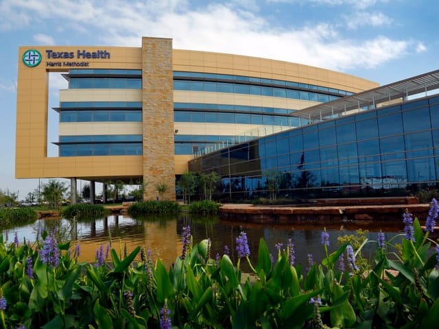 Texas Health Alliance across from small pond
