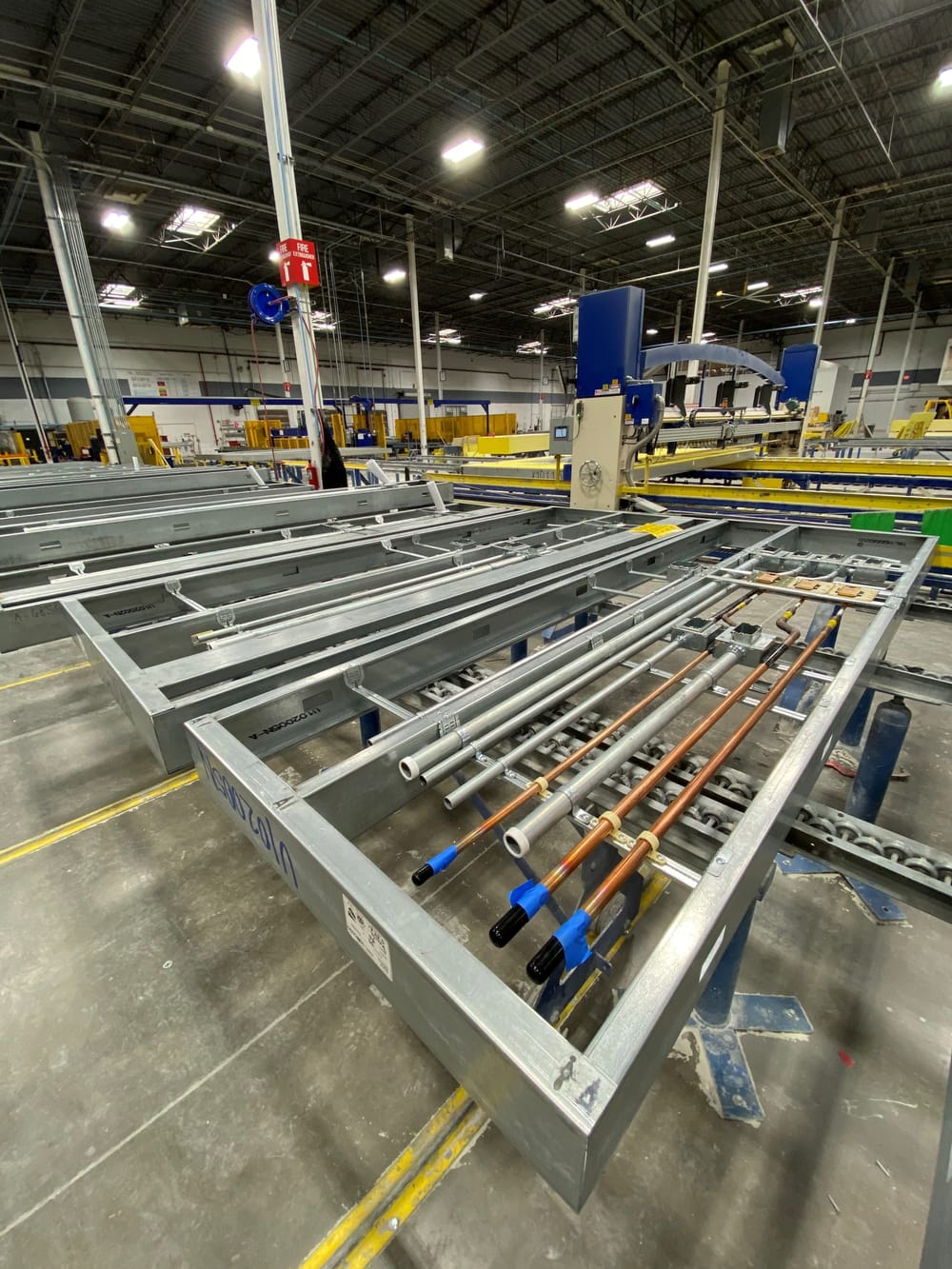 Interior panel prefabrication at DBC's manufacturing facility