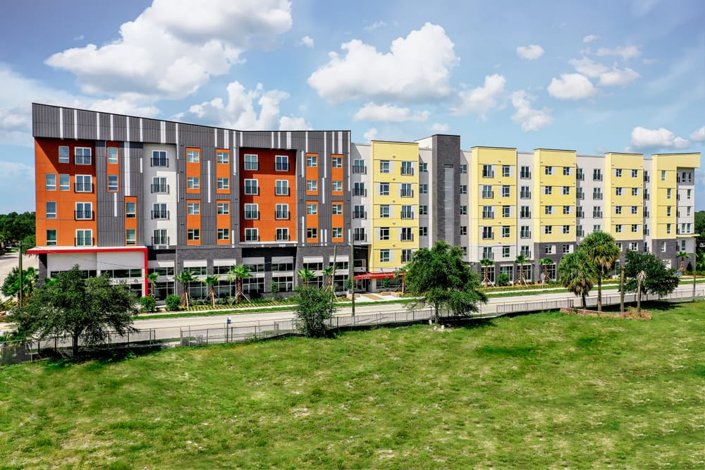 Street view of Renaissance at West River multi-living complex