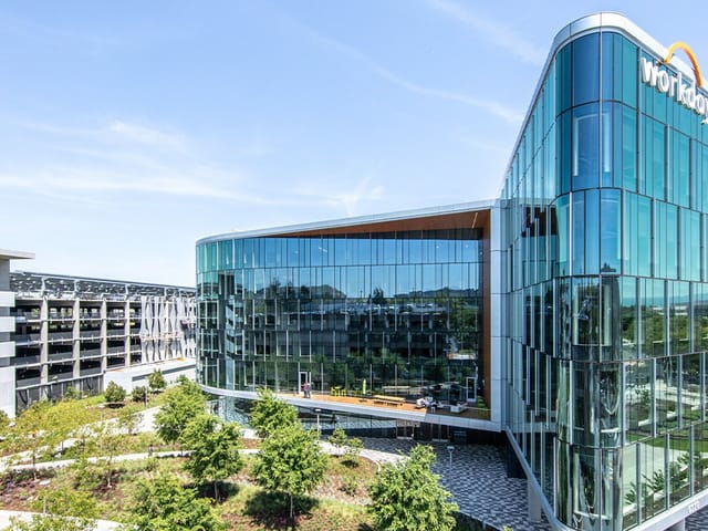Side view of Workday Inc. Corporate Headquarters in Pleasanton, CA