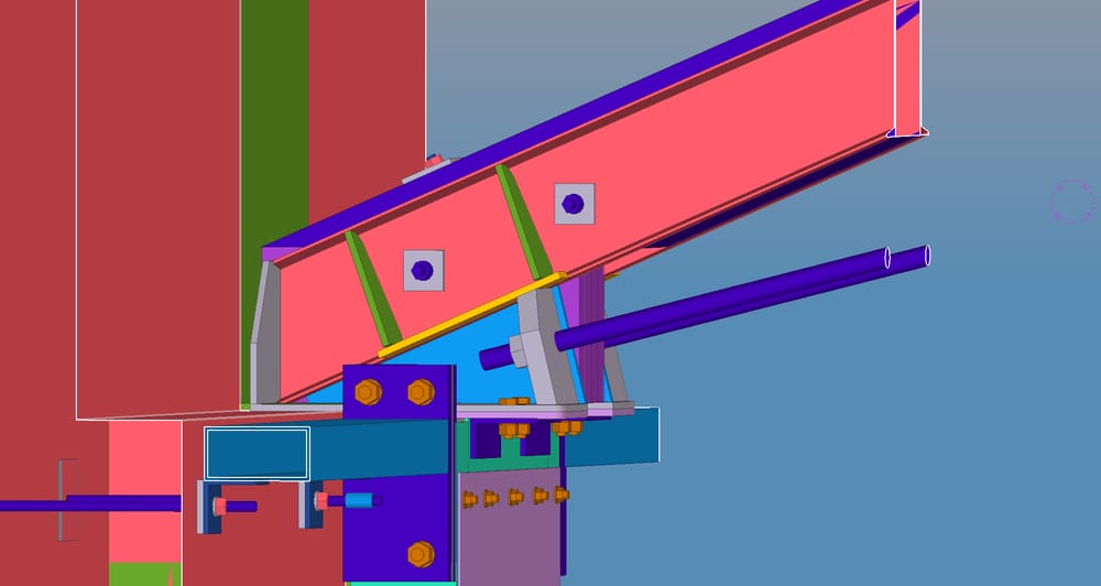 Model of the truss eave connection