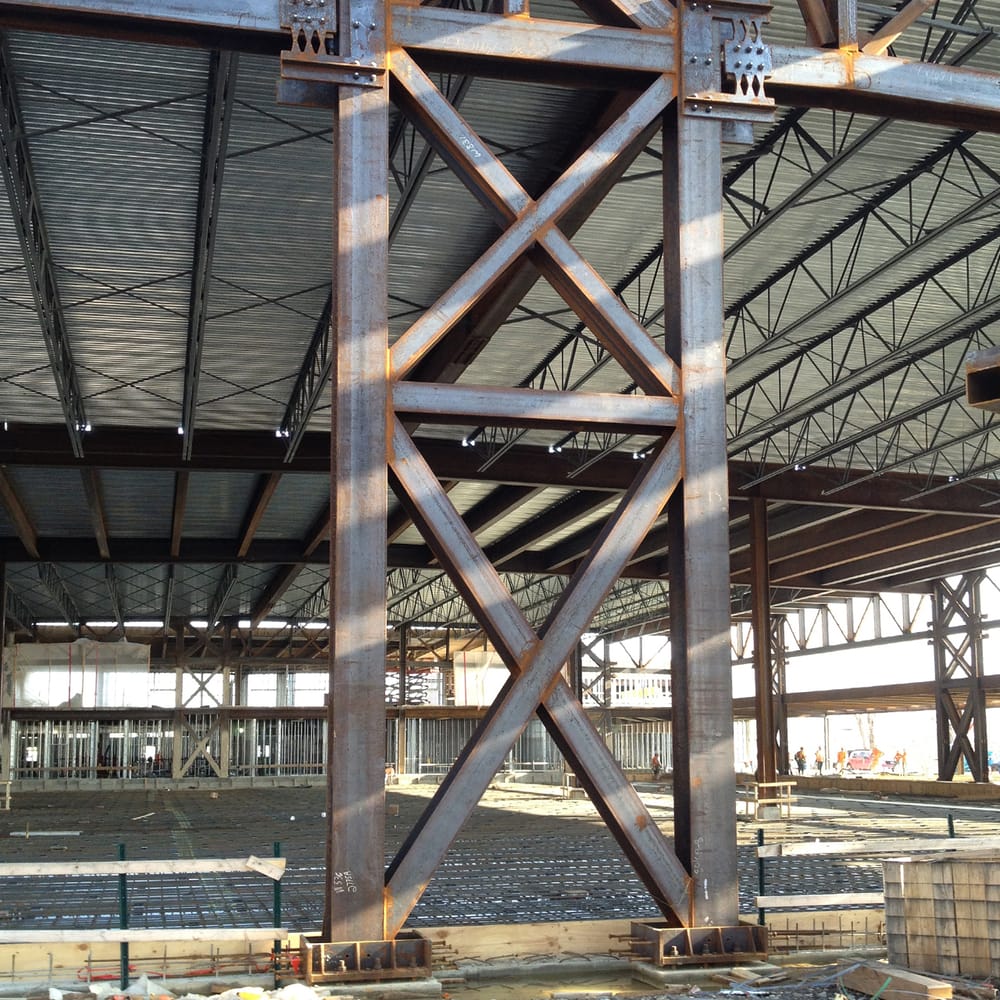 IOC construction stage of steel beam being built