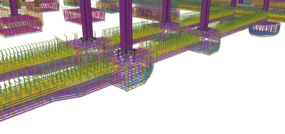 Model of pre fabricated rebar foundation cages