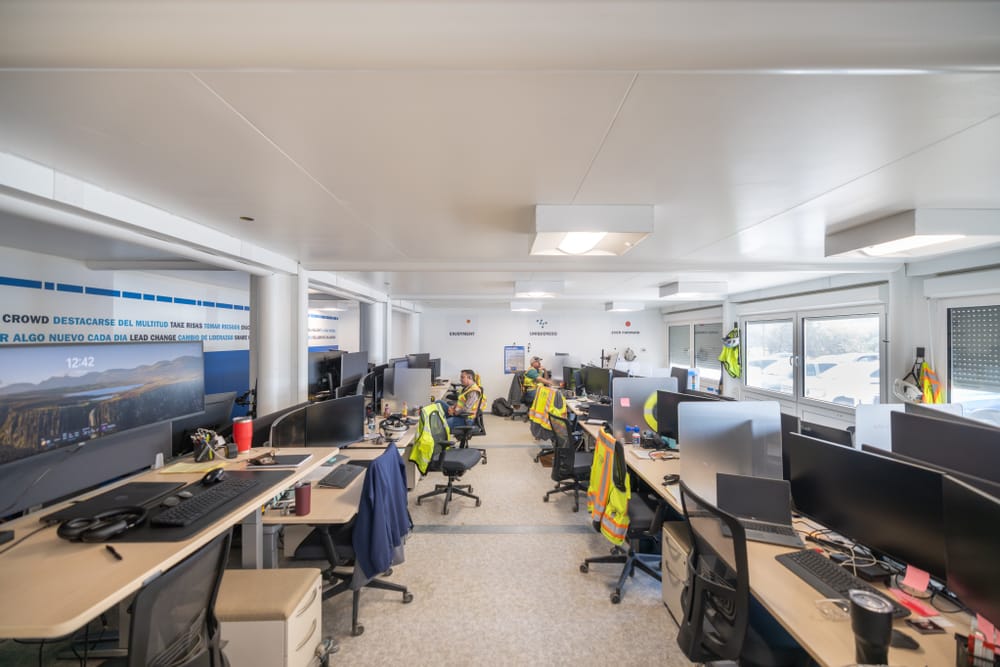 office space within the modular office configuration