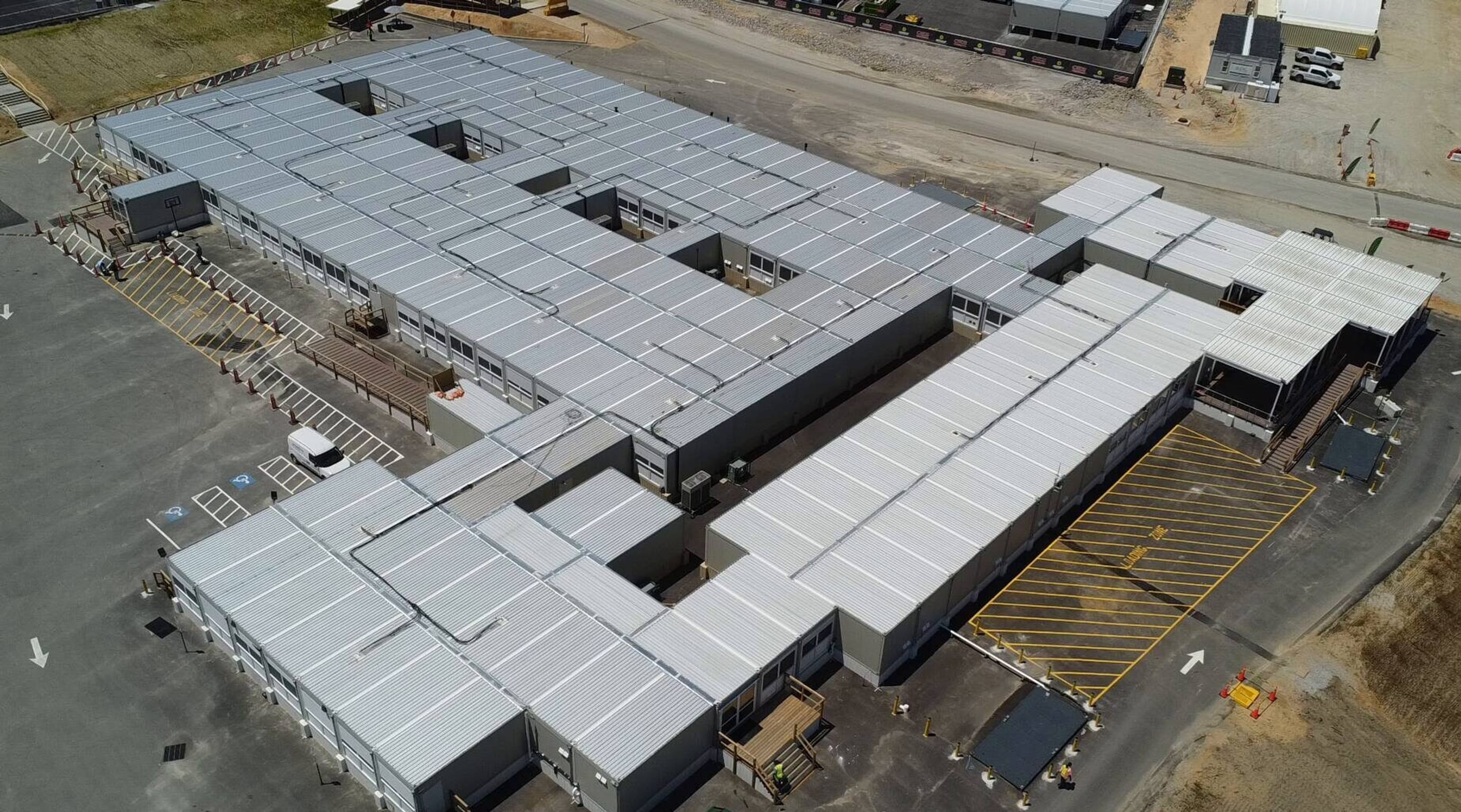 240 Modular office containers combined to make one project office for a Meta project in south carolina