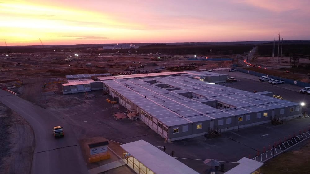 240 Modular office containers combined to make one project office for a Meta project in south carolina