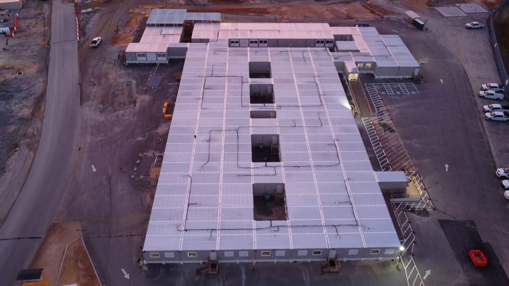 240 Modular office containers combined to make one project office for a Meta project in south carolina