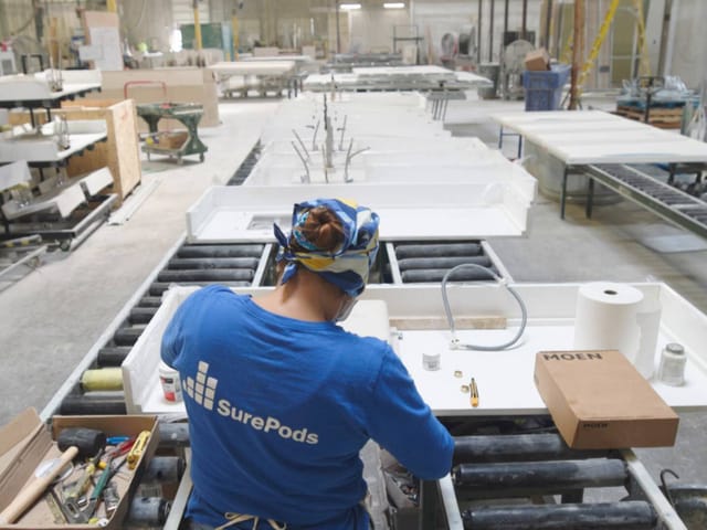 Picture of worker in the factory
