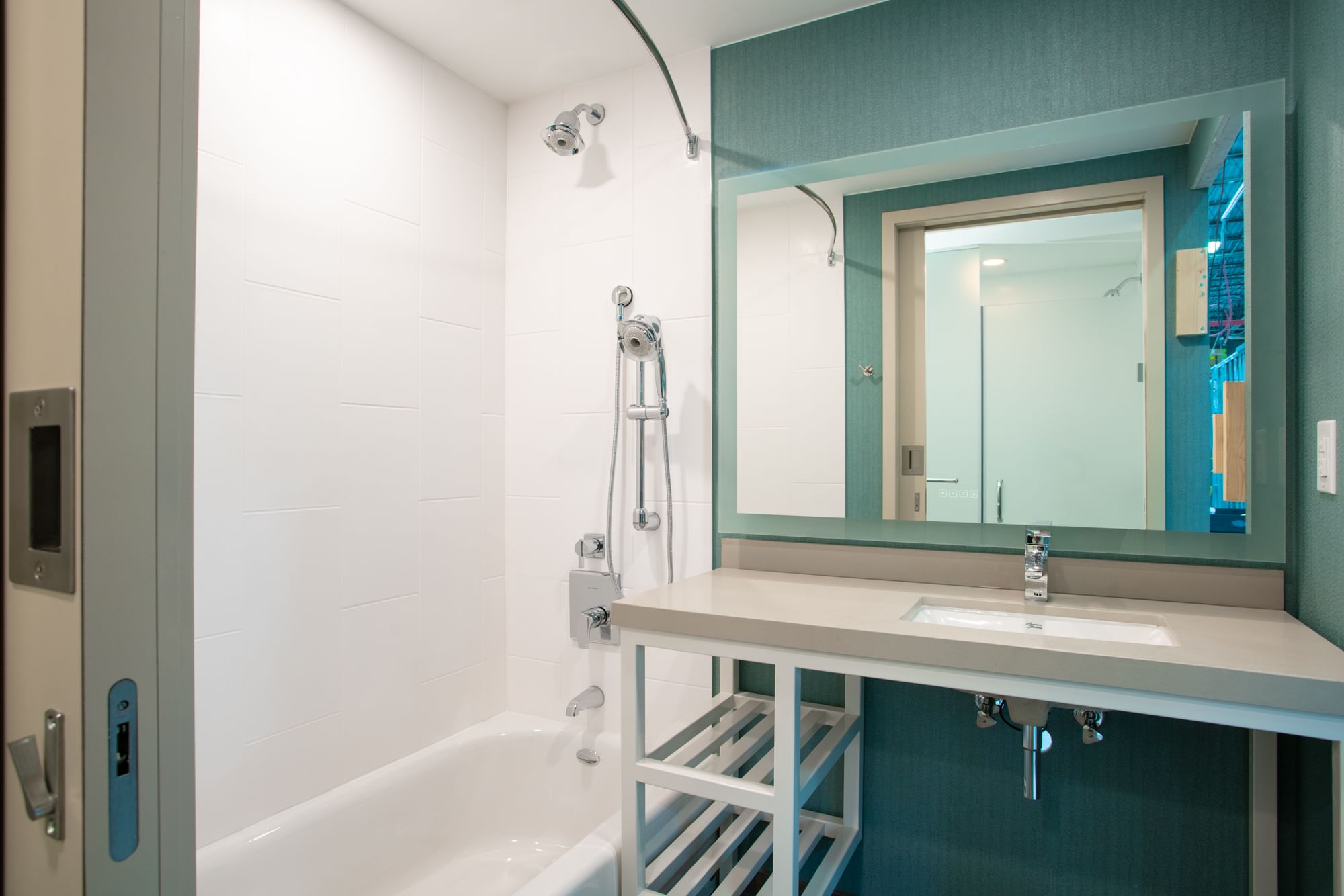 Finished hotel bathroom