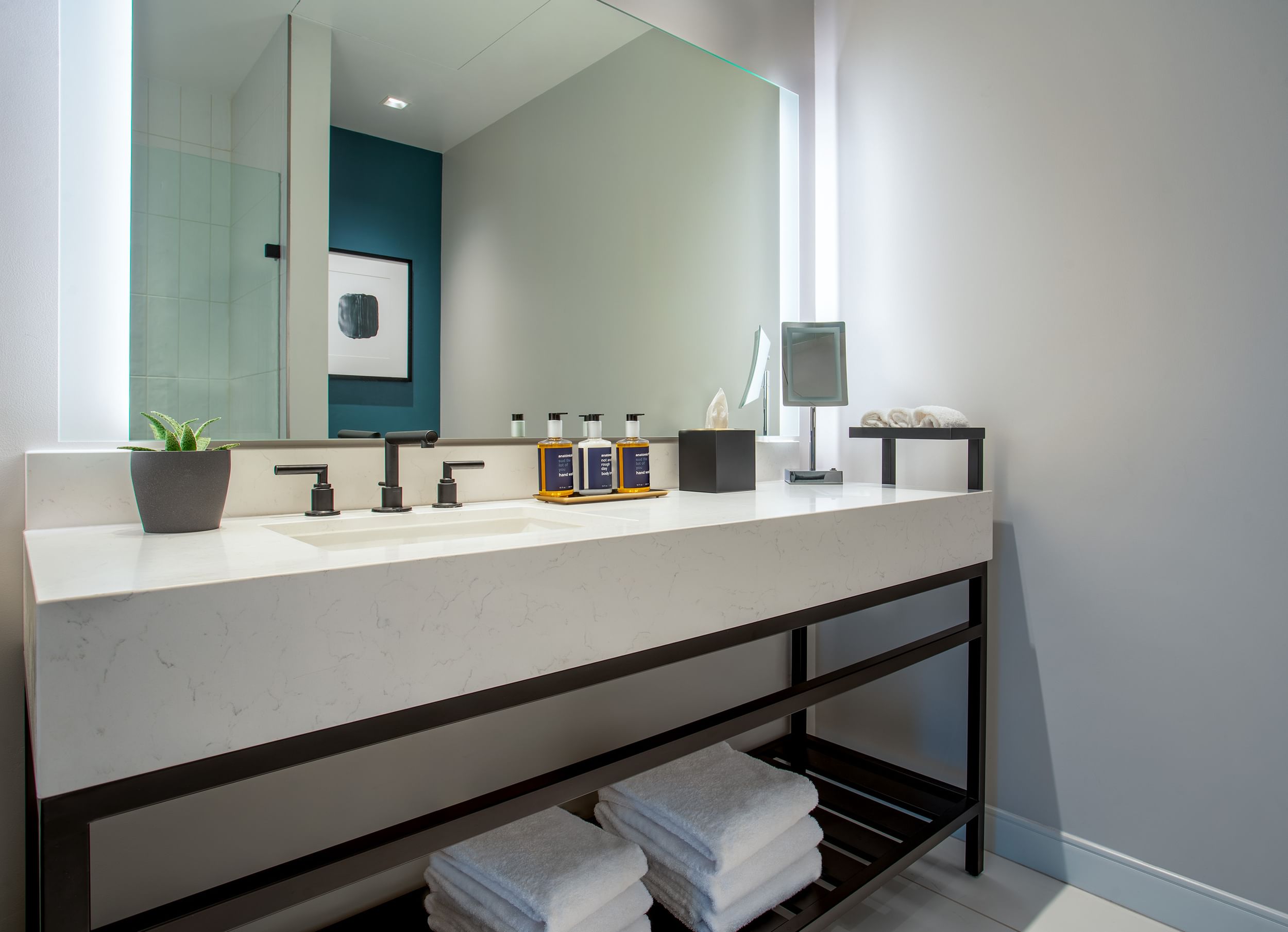 Interior of Royal Sonesta Hotel Final Bathroom Pods