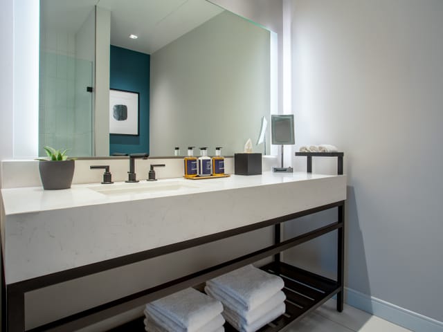 Interior of Royal Sonesta Hotel Final Bathroom Pods