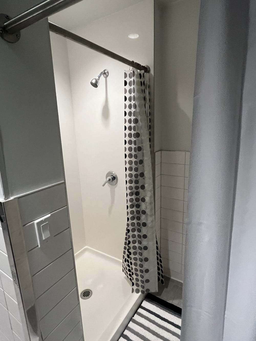 Inside bathroom shower