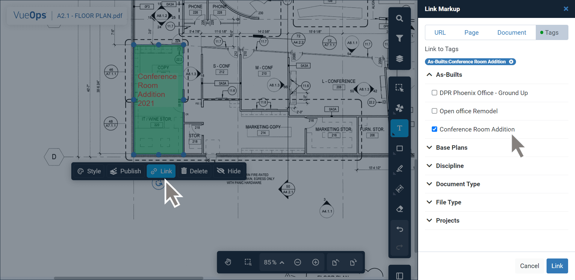 screenshot of siteline software