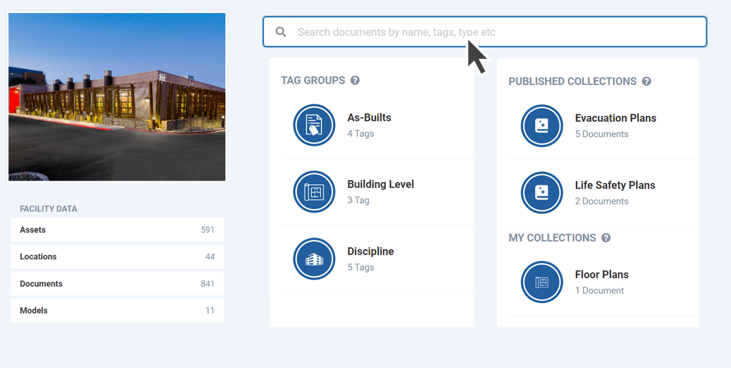 Software screenshot with search bar
