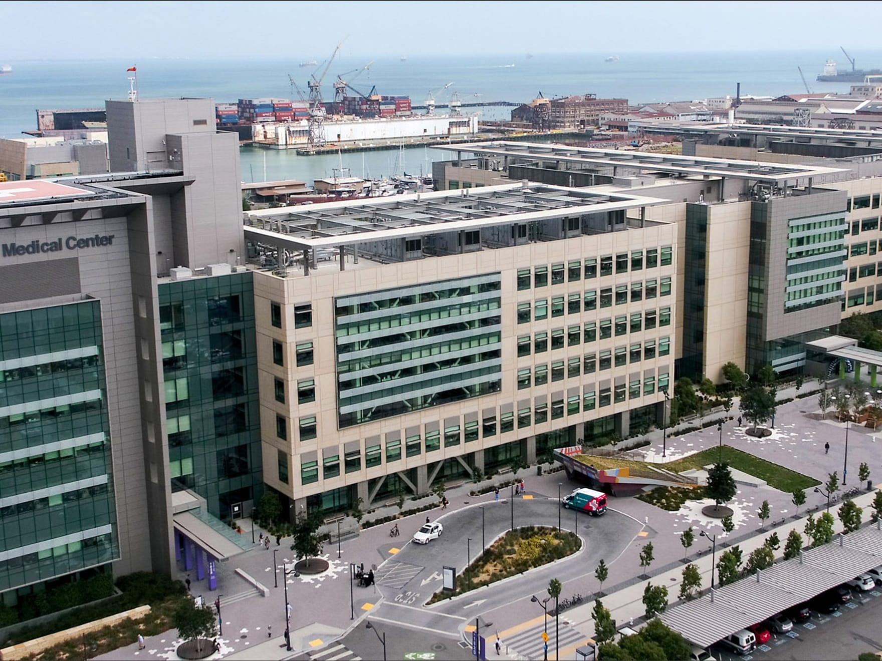 Overview of UCSF Medical Center in San Francisco.